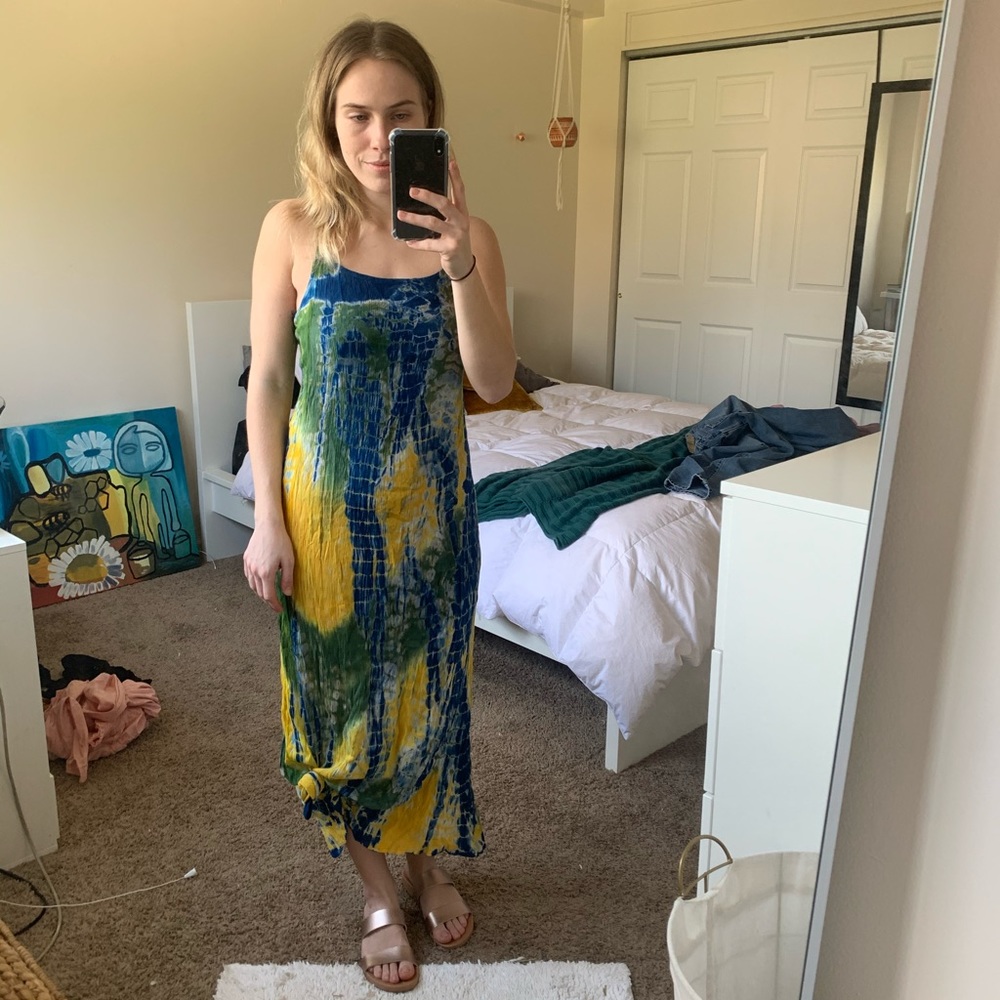 Boho tye dye dress